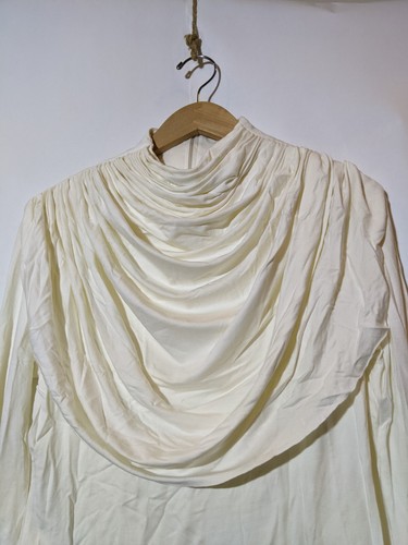 Cordelia Ivory Cream mock neck shawl top LARGE NWT - Picture 5 of 6