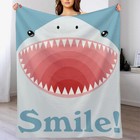 3D Cute Shark Print Series Sleeping Blanket, Sofa Bed Sheet Blanket