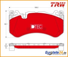 Bremsbelagsatz, Scheibenbremse DTEC COTEC TRW GDB1734DTE