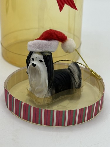 GANZ DOG SHIH TZU SANTA RESIN ORNAMENT - Picture 4 of 8