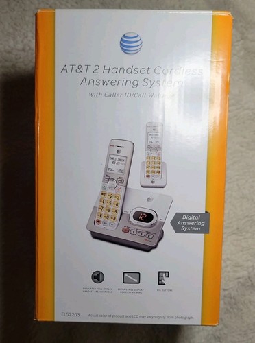 AT&T EL52203 2 Handset Cordless Answering System With Caller ID TESTED - Zdjęcie 5 z 5