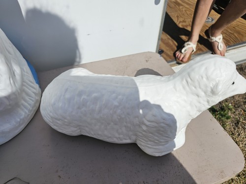 (2) Empire 18.5" Nativity Sheep/Lamb Blow Molds Light Up Yard Decor V-Clean New - Picture 3 of 4