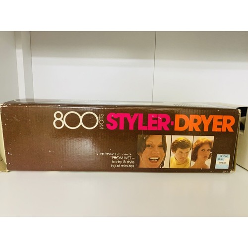New In Box 1970s Hair Dryer 800 Watt Vintage Montgomery Ward Original Box New - Picture 10 of 11