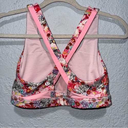 Lululemon Run: Stuff Your Bra II Flowabunga Mini Multi / Bleached Coral Size 6 - Picture 3 of 7