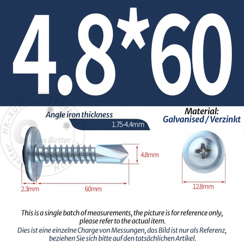 Blechschrauben Linsenkopf mit Bund selbstbohrend 4,2 4,8 Edelstahl Bohrschrauben - Picture 37 of 72