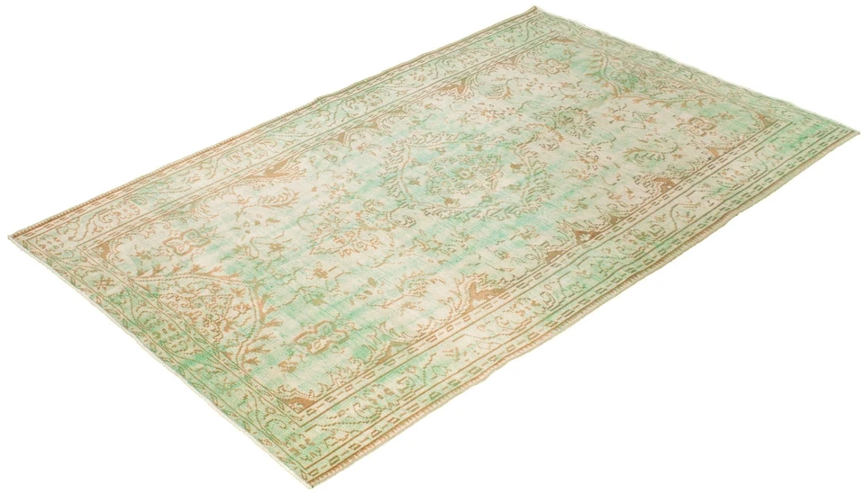 Alfombra tradicional vintage anudada a mano alfombra de lana oriental de 5'10" x 9'3" Foto 3 de 4