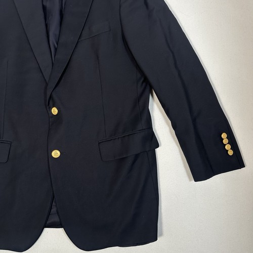 Brooks Brothers Madison Saxxon Gold Buttons Blazer Jacket 42R Country Club USA - Foto 2 di 22