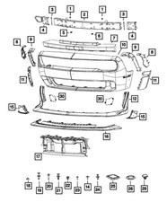 Genuine Mopar Fascia Support Bracket Kit Left 68375014AA