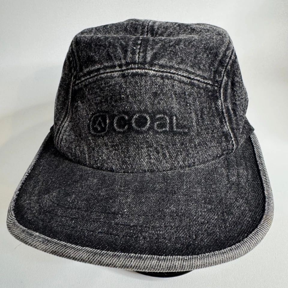 Gorra de campamento Edison gris de 5 paneles con correa para exteriores Carbón Headwear Foto 2 de 4