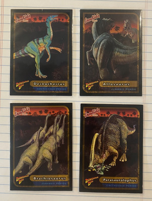 DINOSAUR DIG IRON KIDS BREAD 1998 LAROUSSE PLC CARD SET OF 4 CARDS
