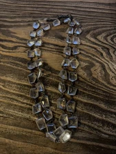 36 Inch Necklace /bracelet Transparent Hematite