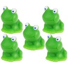  5Pcs Small Frog Figurines Lifelike Animal Figurines Fake Frog Models Toys