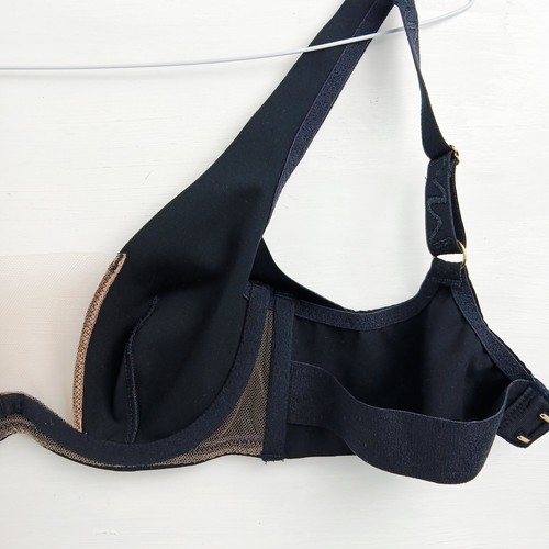 Myla London Wells Street Plunge Underwire Boned Black Sheer Bra 32B - Picture 9 of 11