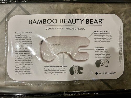 Almohada para el cuidado de la piel de espuma viscoelástica enfermera Jamie Beauty Bear - bambú rayón - Imagen 5 de 6