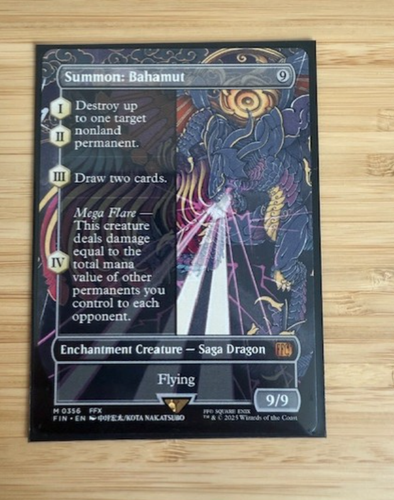 Summon: Bahamut (Borderless) Final Fantasy Regular NM *Ship In Hard Case - Picture 1 of 2