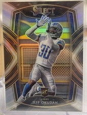2020 Panini Select Football Jeff Okudah SILVER CLUB LEVEL RC #286 Lions Rookie