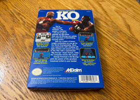 Sello ovalado George Foreman's KO Boxing completo en caja p&oacute;ster nintendo nes EXCELENTE