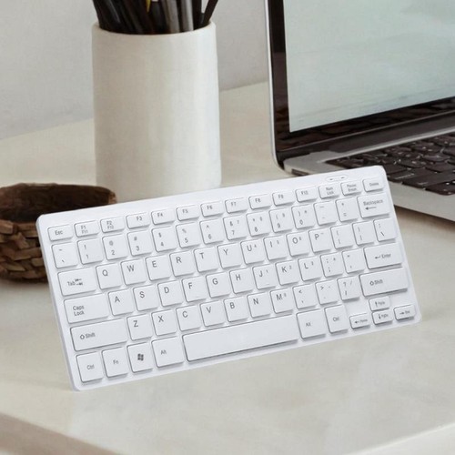 USB Wired Keyboard Compact White for Laptop Professional or - Picture 1 of 5