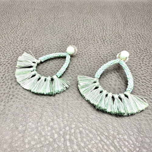 Stella & Dot Boho Beaded Tassel Drop Earrings Statement Jewelry Womens 3 Inch - Bild 4 von 8