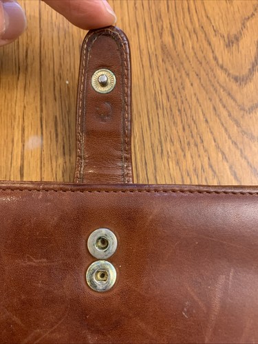Wilson Leather Vintage Bifold Wallet ID Cardholder Checkbook Brown snap Clasp - Picture 3 of 8