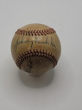 Johnny Vander Meer, Ewell Blackwell and Harry Gumbert Autographed Baseball