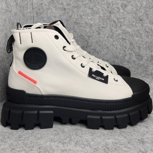 Palladium Damen Stiefel 10 weiß Plateau Kampfstiefel klobige Sohle Revolt Hi TX - Bild 4 von 19