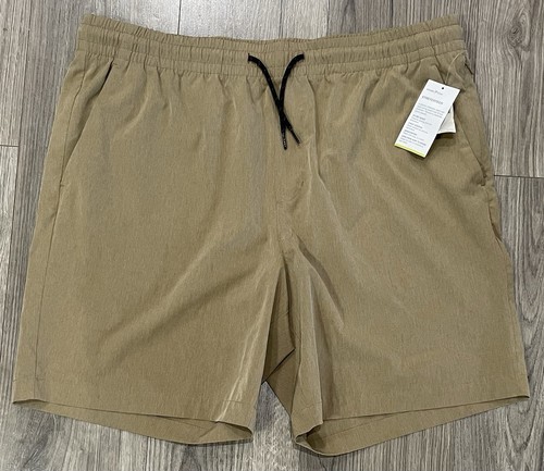Old Navy Active Shorts Herren XL StretchTech khaki schnelltrocknend Fitnessstudio neu mit Etikett