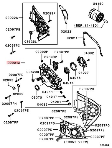 Engine Oil Pump for Mitsubishi L200 K74T Series 3 2.5TD - Picture 4 of 8