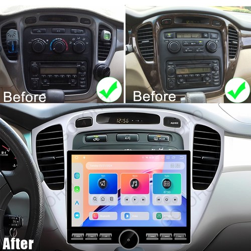 Android 15 4 GB para Toyota Highlander 2000-2007 radio de coche estéreo navegación GPS Wifi 6 - Imagen 3 de 16