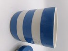 Cornishware Style Blue White Striped Ceramic Storage Jar with Lid