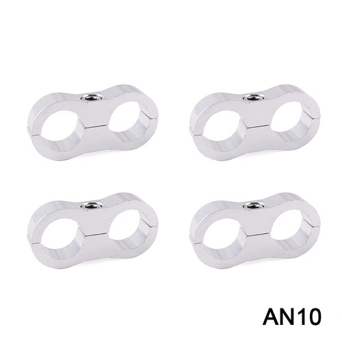 4Pcs AN10 20mm Braided Hose Separator Clamp Fitting Bracket Oil Line Clip Car - Picture 15 of 15