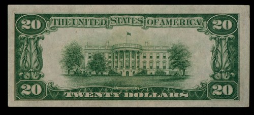 FR 2051-D $20 1928 A Federal Reserve Note US - VF++/XF - SKU-CA1489 - Picture 2 of 2