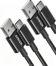 Anker USB C Kabel, [2 Stück 0,9m] Ladekabel USB C Nylon Geflochten