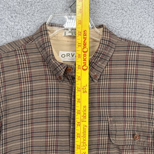 Orvis Hemd Herren XL Tall L/S braun kariert Button Down Freizeit - Bild 5 von 9