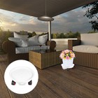 2 Stück rollendes Pflanzentablett, Pflanzgefäßhalter, runder Blumentopf,