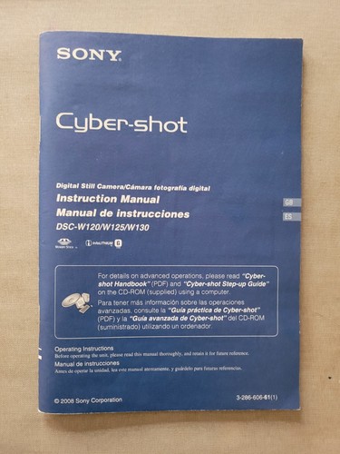 Sony Cyber-shot Digitale Fotokamera Modell DSC-W120 NUR Bedienungsanleitung - Bild 4 von 4