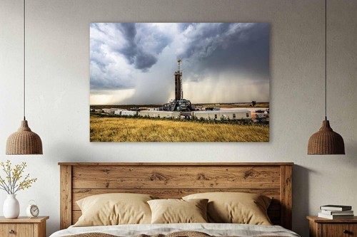 Oilfield Canvas Wall Art (Ready to Hang) Gallery Wrap of Drilling Rig and Sto... - Picture 6 of 6