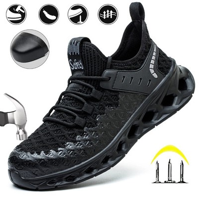 Steel Toe Safety Shoes Men Sneakers Puncture Proof Anti-smash Casual Work Boots
