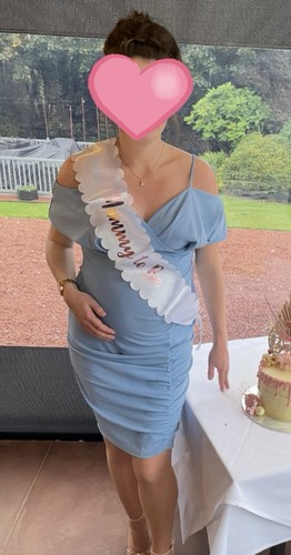 Blue Maternity Dress - Baby Shower, Wedding. Size 12. Worn Once. ASOS - Picture 2 of 6