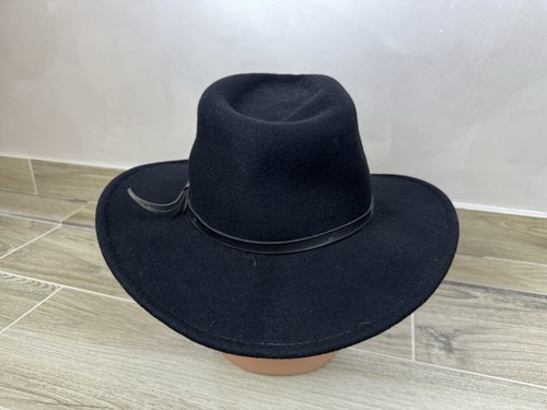 CODY JAMES Sedona 100% Wool Felt Hat Leather Band Studded Mens Sz L Black USA - Picture 5 of 10