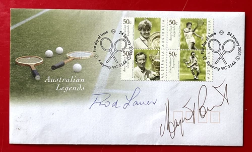 Australian Legends & Australian Open Tennis FDC-2 Covers SIGNED