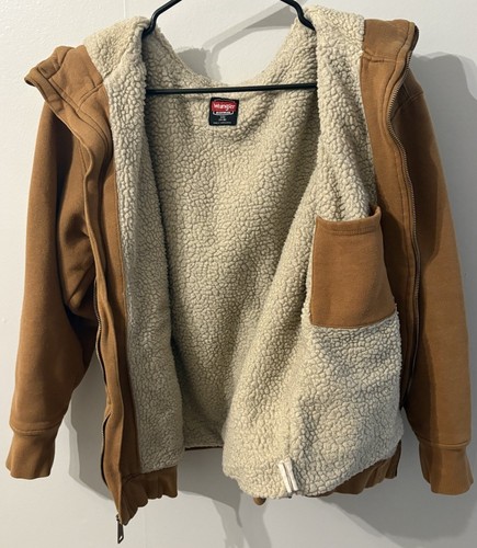 Chaqueta Abrigo Wrangler Workwear Cremallera Con Capucha Talla Pequeña 34-36 Forrada Aislada - Imagen 3 de 9