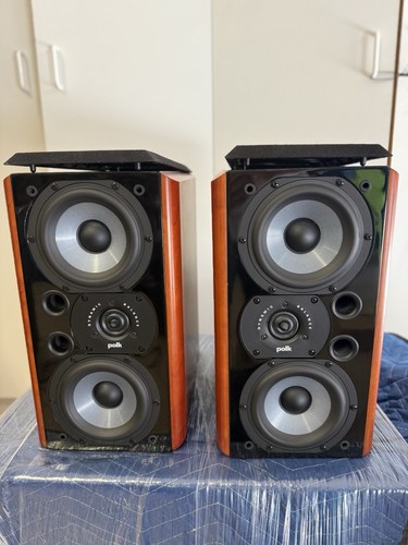 Pair Of Polk Audio LSi9 Cherry Wood Excellent Working High End Speakers - Picture 3 of 12