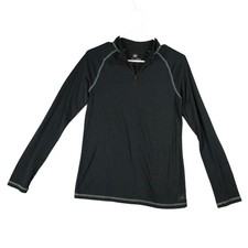 REI Kids Gorpcore Outdoor Base Layer Top XL 18 Black 1/4 Zip Pullover Granola