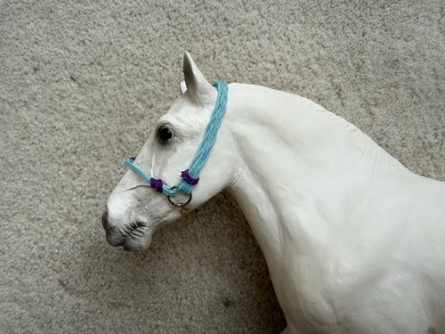 Cute Custom Breyer Horse Traditional Accessory Teal Blue Purple Show Halter