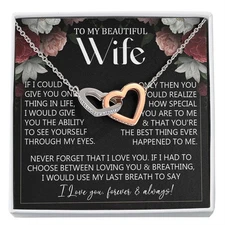 I Love You Wife Necklace, Forever Love Jewelry Gift from Husband to Wife, Always