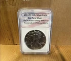 2001 NTC American Silver Eagle Recovered at WTC Ground Zero. 1 Oz .999 Silver