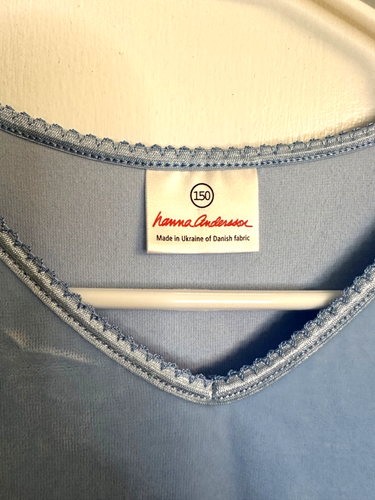 Hanna Andersson Size 150 Light Blue Velour Dress - Picture 2 of 6