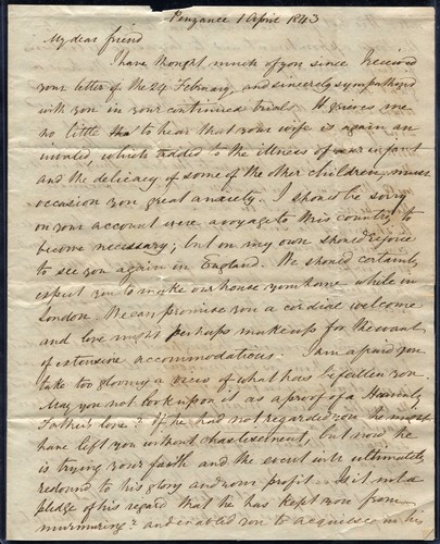 Iglesia de Inglaterra 1843 Controversia Religiosa Barco Cunard Carta Doblada Sin Estampillas - Imagen 4 de 8