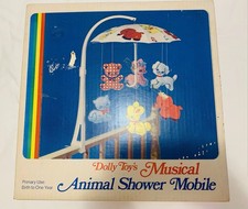 Vintage 1950  s Dolly Toy Animal Shower Crib Mobile 1341 